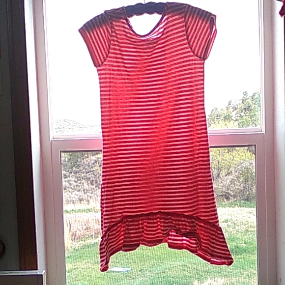 Cute candy striped summer dress, polyester blend, size 10/12 - Picture 2 of 2